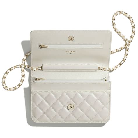 wallet on chain chanel white|chanel wallet on chain classic.